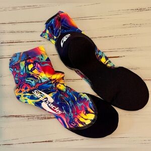 Unisex Colorful Hydro-dip Sand Socks - Size Medium